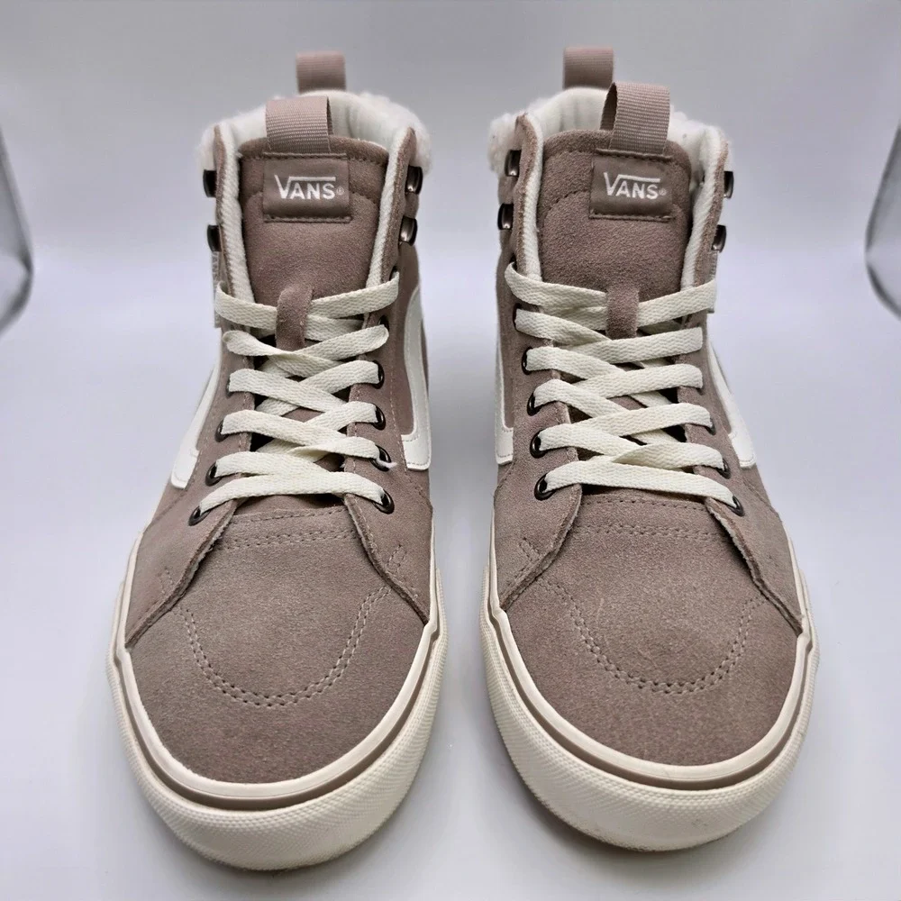 Vans Sk8-Hi MTE Vansguard Women Size 10 Taupe Excellent Suede Sherpa Sneakers